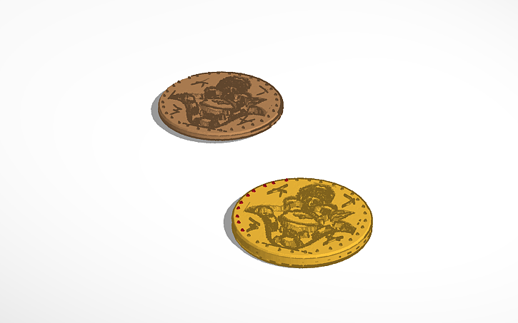 pirate coin tinkercad tinkercad