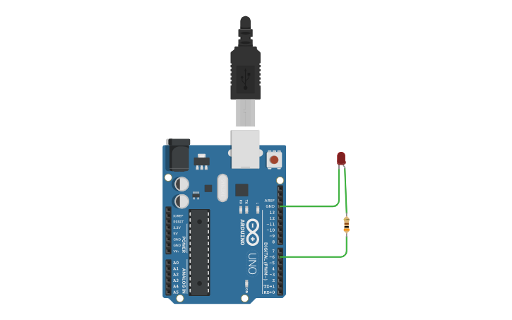 Circuit design BLINK LED - Tinkercad