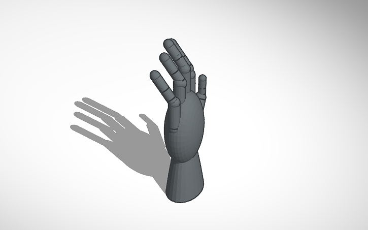 Hand Cad 3D design humanoid hand! - Tinkercad