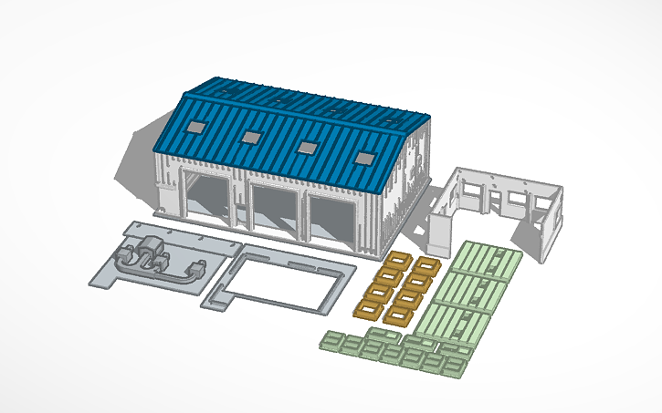3D design N Scale Yard Operations - Tinkercad
