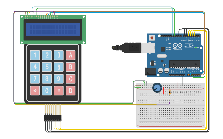 Circuit design Calculadora - Tinkercad