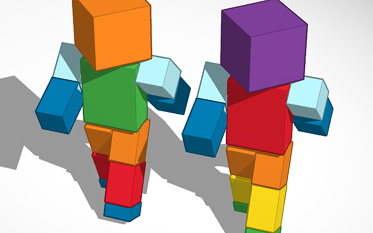 3D design blocky character models - Tinkercad