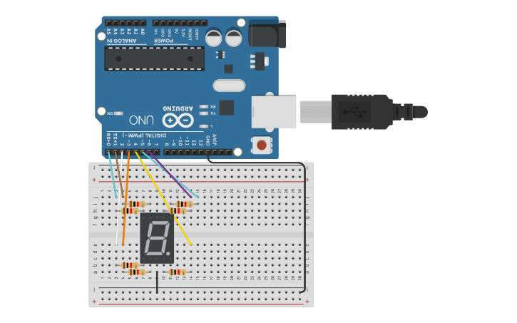 Circuit design 7-HEAD SIGMENT | Tinkercad