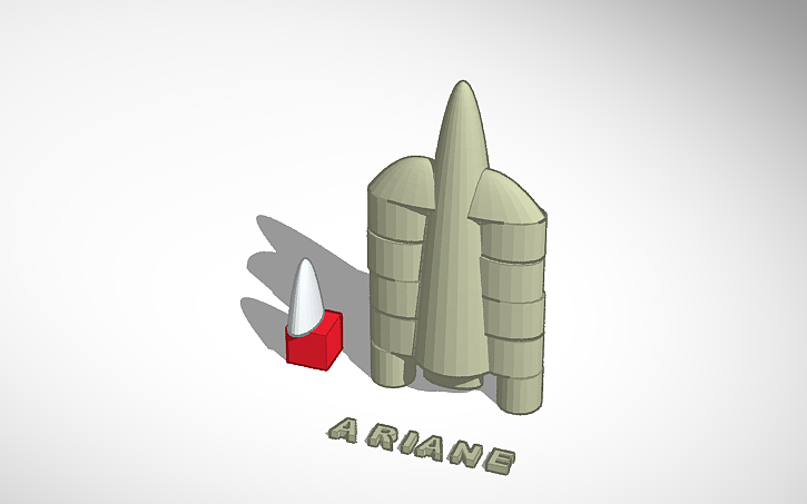 3D design Fusée Arianne Alexis - Tinkercad