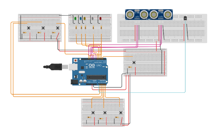 Circuit design COFFEE VENIDNG MACHINE WORKING - Tinkercad
