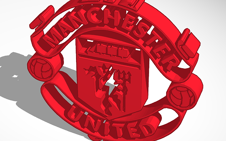 3D design ManU Badge - Tinkercad