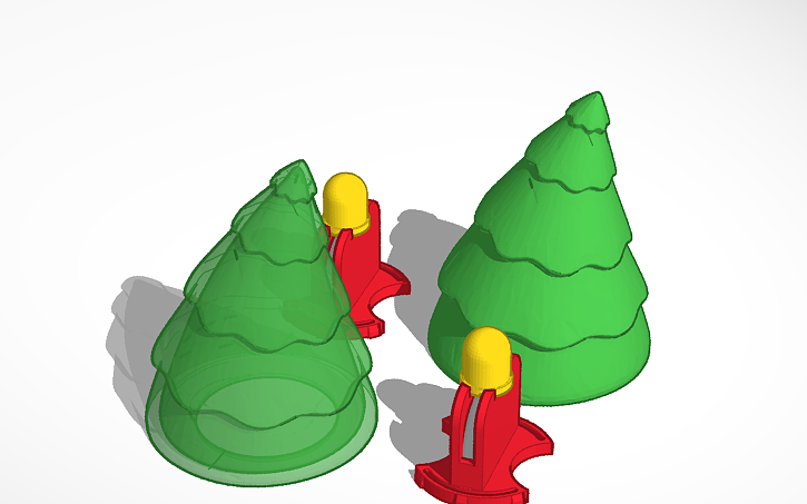 3D design LED Christmas Tree - Tinkercad