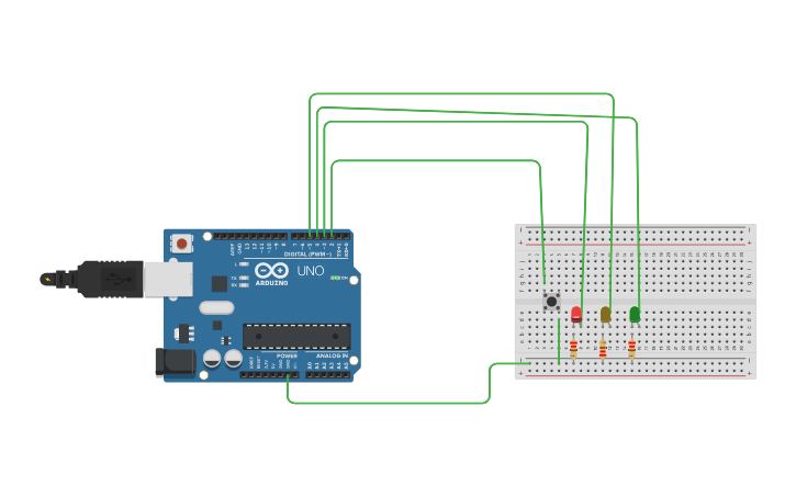 tinkercad traffic light with button