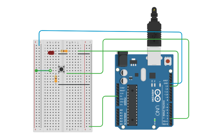 Circuit design Police Light - Tinkercad