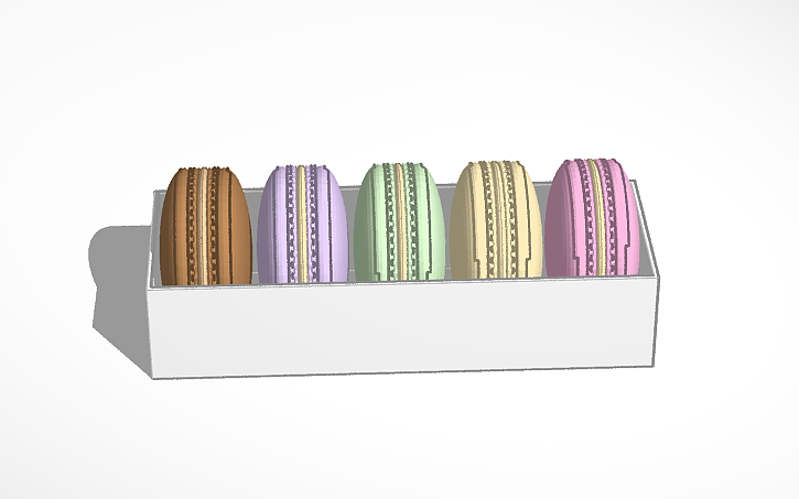 3D design MACARONS - Tinkercad