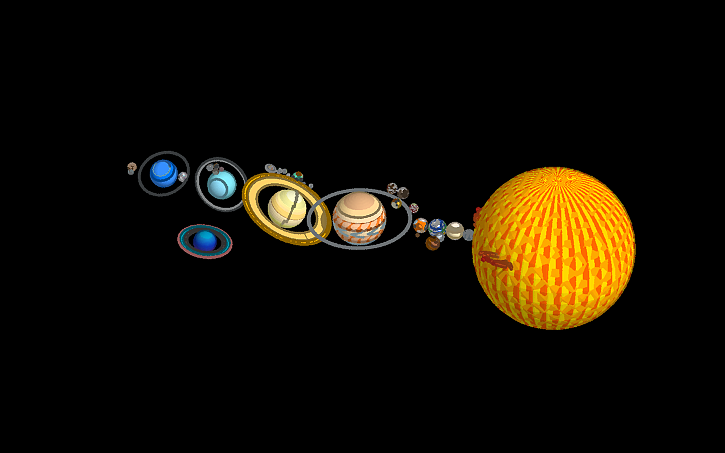 3D design Detailed Solar System - Tinkercad