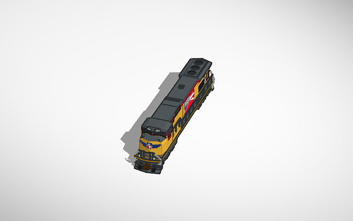 3D design Union Pacific SD70M 5024 (Flared Radiators) - Tinkercad