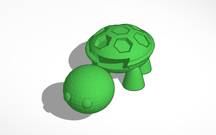3D design turtle USB Design - Tinkercad