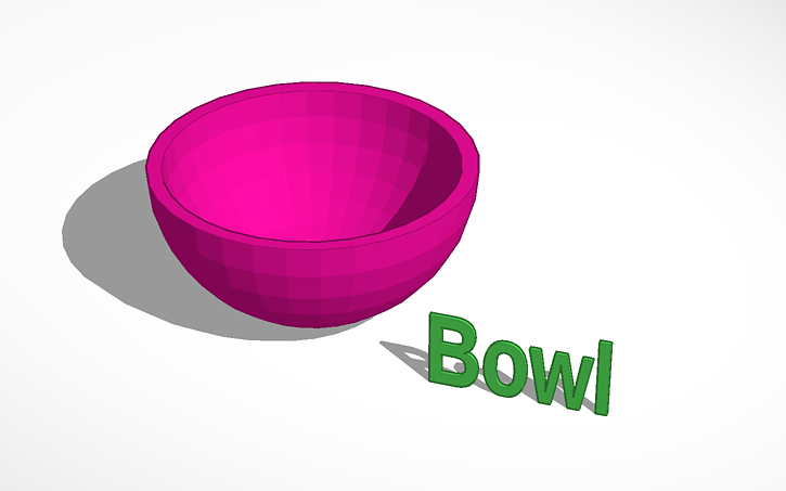 3D design Bowl - Tinkercad