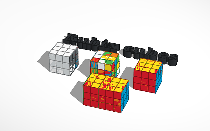 Rubycube 3D design rubix cube - Tinkercad