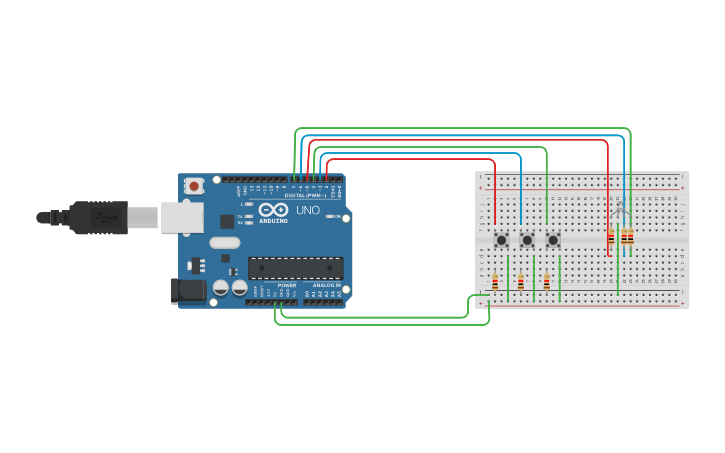 Circuit design ejercicio led rgb - Tinkercad