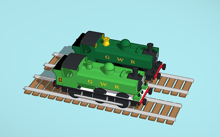 3D design UPDATE Duck The Great Western Engine (GWR Pannier Tank No ...