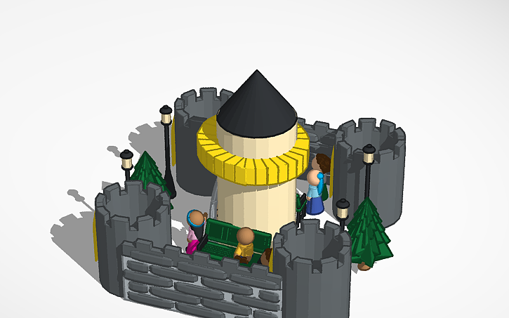 3D design Castillo Medieval - Tinkercad