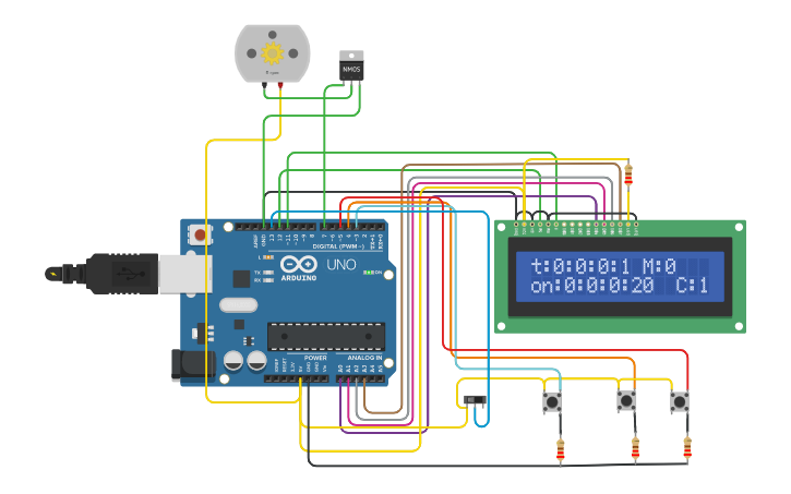 Circuit design Автополив - Tinkercad