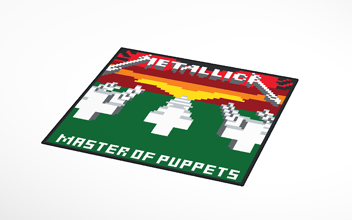 Puppet 8 Bit Form 3D design Metallica Master of Puppets 8 bit - Tinkercad
