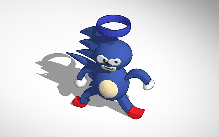 3D design Sonic - Tinkercad