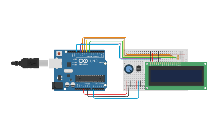 Circuit design Temperature Sensor - Tinkercad