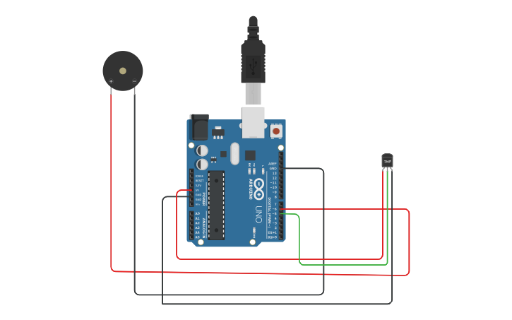 Circuit design FLAME SENSOR - Tinkercad