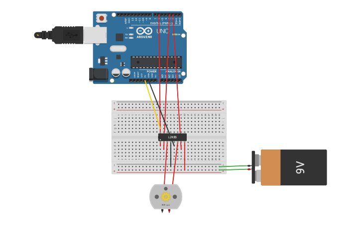 Circuit design Flex Sensor - Tinkercad
