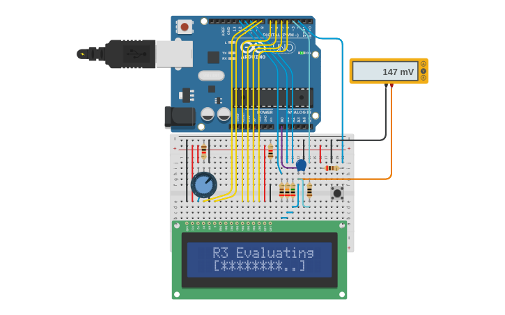 Circuit design Capacitance Meter - Tinkercad