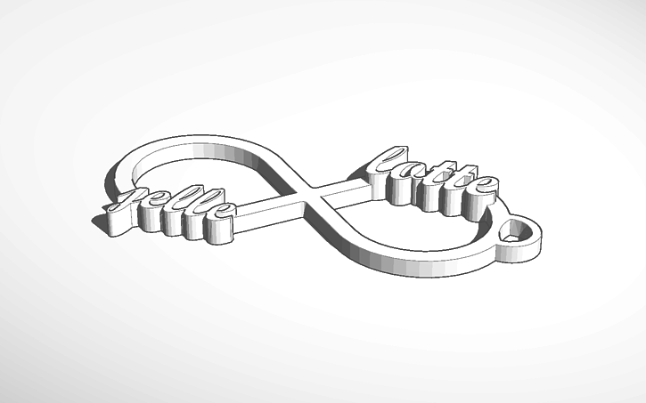 3D design infinity letters - Tinkercad