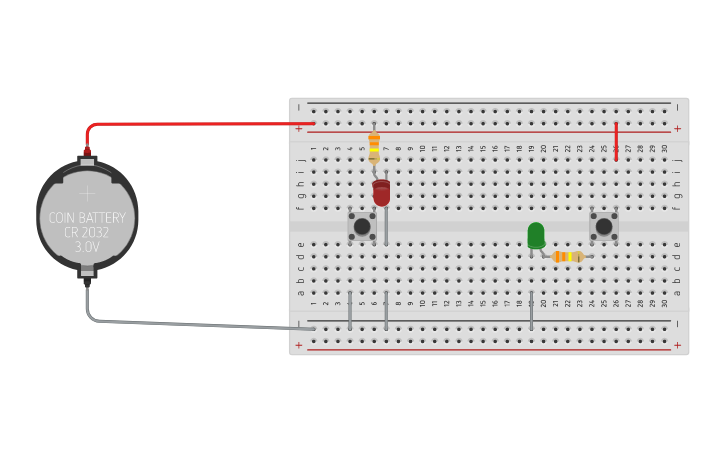 Circuit design PULL UP PULL DOWN - Tinkercad