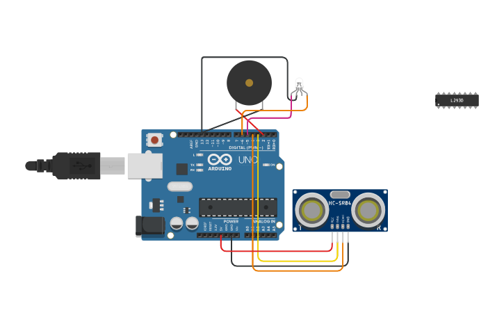 Circuit design CAR SECURITY SENSOR | Tinkercad