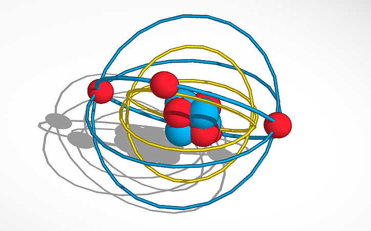 3D design Atom model - Tinkercad