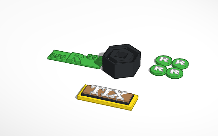 3D design evolution of the robux logo - Tinkercad