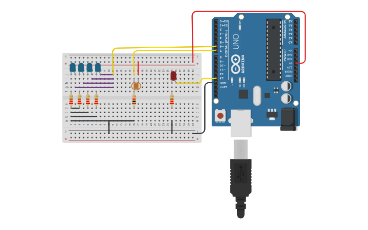 Circuit design ARDUINO - Tinkercad