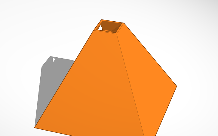 3D design C ~ pyramid rocket 19mm motor opening - Tinkercad