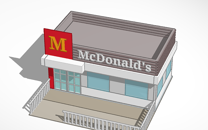 3D design McDonald's 맥도날드 가게 - Tinkercad