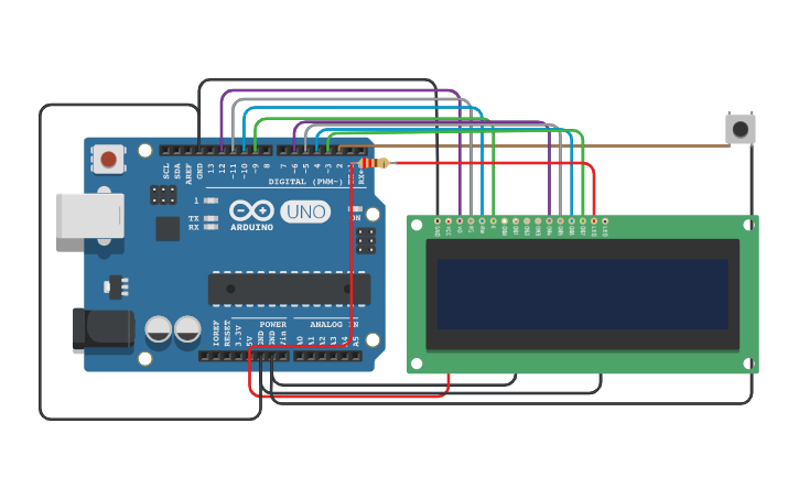 Circuit design Juego dificil - Tinkercad
