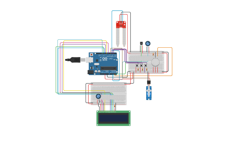 Circuit design Automated Farm - Tinkercad