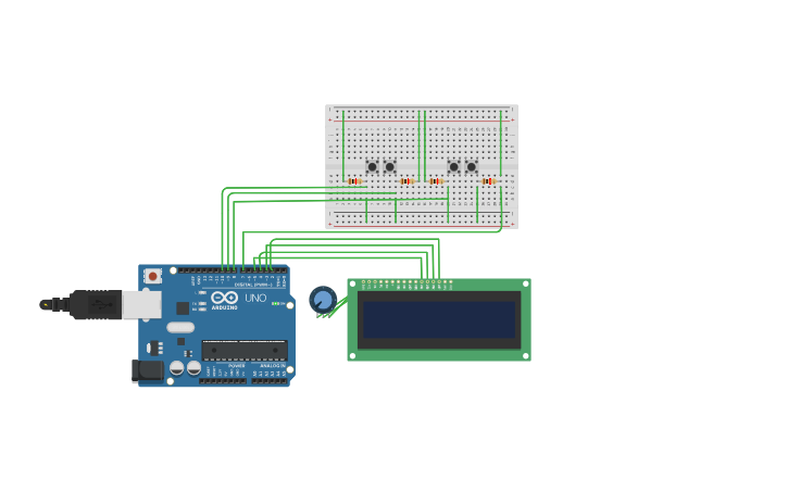 Circuit Design Arduino Ping Pong Game Tinkercad 2640