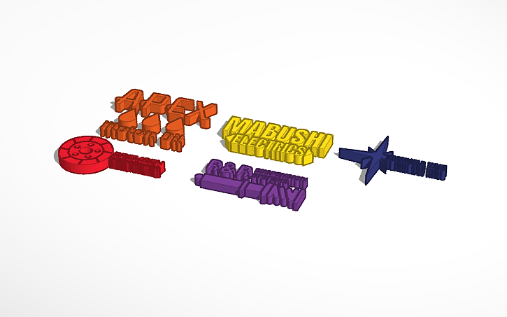 3D design Racing sponsors sticker pack 1 - Tinkercad