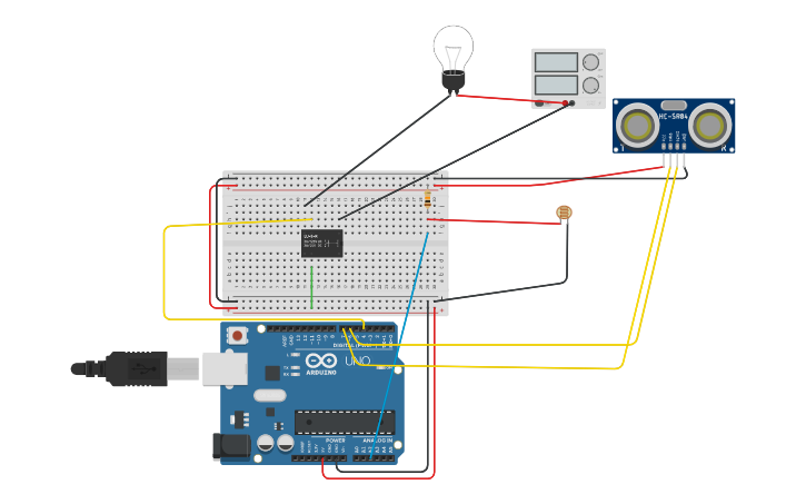Circuit design Smart Street Lighting | Tinkercad