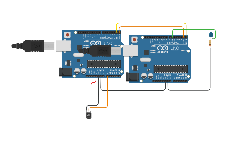 Circuit design Copy of UART Communication | Tinkercad