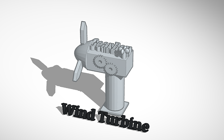 3D design Wind Turbine - Tinkercad
