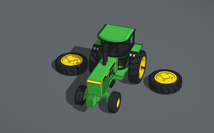 3D design John Deere 4440 - Tinkercad