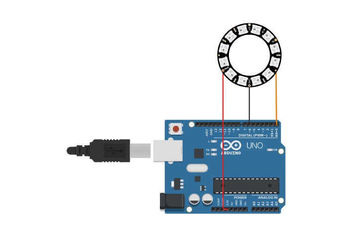 Circuit design Rotating Ring | Tinkercad