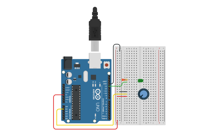 Circuit design POTENCIOMETRO 1 - Tinkercad
