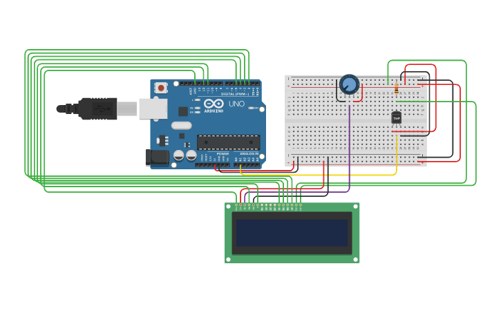 Circuit Design Lm35 Sensor And Display The Temperature Tinkercad 2270