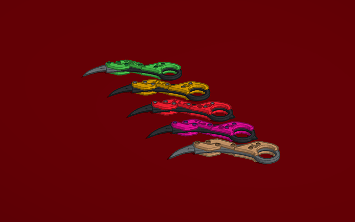 3D design double hinging folding karambit - Tinkercad