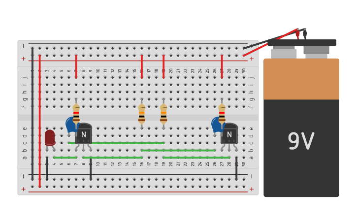Circuit design Astable Multivibrator - Tinkercad